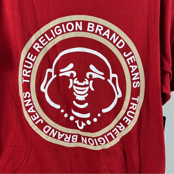 True Religion Buddha Puff Print Crew Tee (Online Exclusive) Style# 108011 - sz L - Picture 5 of 14